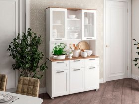 Буфет Катерини (дуб бельмунд/белое дерево) в Канске - kansk.mebel-nsk.ru | фото