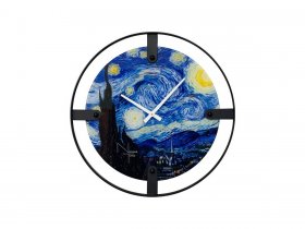 Часы интерьерные NT155 VAN GOGH STARRY NIGHT в Канске - kansk.mebel-nsk.ru | фото