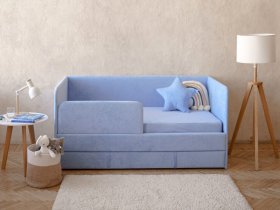 Диван-кровать Happy (васильковый) в Канске - kansk.mebel-nsk.ru | фото