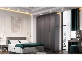 Гардеробная Эккервуд (графит) в Канске - kansk.mebel-nsk.ru | фото