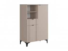 Комод 2 Рич (кашемир/фрапучино матовый/черный) в Канске - kansk.mebel-nsk.ru | фото