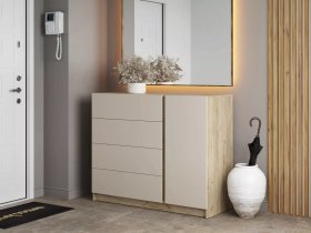 Комод Бостон  КМ-001 (дуб крафт серый/кашемир) в Канске - kansk.mebel-nsk.ru | фото