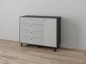 Комод «Катрин-13» (графит/светло-серый) в Канске - kansk.mebel-nsk.ru | фото
