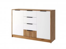 Комод КМ-002 Ивис (дуб крафт золотой/белый) в Канске - kansk.mebel-nsk.ru | фото