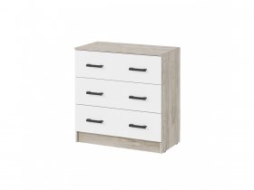 Комод КМ-02 Ронда (дуб крафт серый/дуб крафт белый) в Канске - kansk.mebel-nsk.ru | фото
