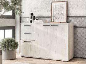 Комод Стандарт-3 NEW (дуб крафт белый) в Канске - kansk.mebel-nsk.ru | фото