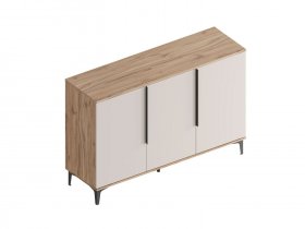 Комод трехстворчатый Сицилия (дуб альпийский/тефия) в Канске - kansk.mebel-nsk.ru | фото