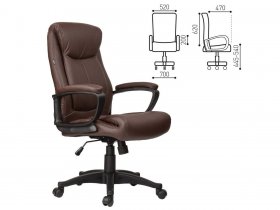 Кресло офисное BRABIX Enter EX-511, коричневое в Канске - kansk.mebel-nsk.ru | фото