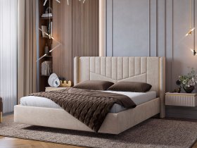 Кровать двуспальная 1,6м Диор (кашемир суфле (велюр)) в Канске - kansk.mebel-nsk.ru | фото