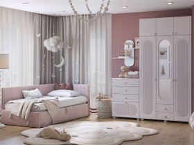 Модульная детская Милана (белое дерево/сакура) в Канске - kansk.mebel-nsk.ru | фото
