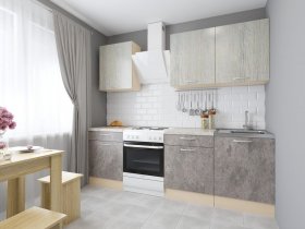 Модульная кухня Йота (пикард/цемент) в Канске - kansk.mebel-nsk.ru | фото