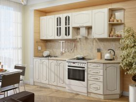 Модульная кухня Классика-1 (дуб молочный) в Канске - kansk.mebel-nsk.ru | фото