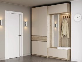Модульная прихожая Бостон (дуб крафт серый/кашемир) в Канске - kansk.mebel-nsk.ru | фото
