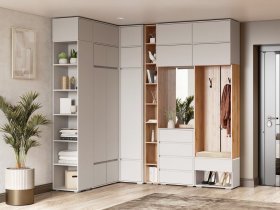 Модульная прихожая Прага (кашемир) в Канске - kansk.mebel-nsk.ru | фото