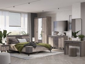 Модульная спальня Кассандра (дуб смоки/MF14) в Канске - kansk.mebel-nsk.ru | фото