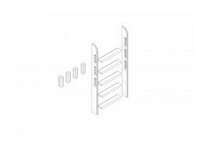 Пакет №10 Прямая лестница и опоры для двухъярусной кровати Соня в Канске - kansk.mebel-nsk.ru | фото