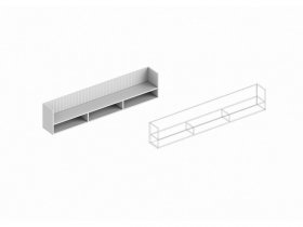 Полка настенная 1600 Квинта (белый лофт/софт айс/белый) в Канске - kansk.mebel-nsk.ru | фото