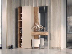 Прихожая Ева (кашемир/дуб вотан) в Канске - kansk.mebel-nsk.ru | фото