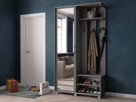Прихожая «Ларго-2» (графит серый) в Канске - kansk.mebel-nsk.ru | фото