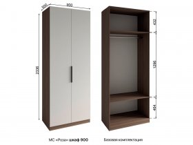 Шкаф 900 Роза (орех франклин карамельный/бежевый скин) в Канске - kansk.mebel-nsk.ru | фото