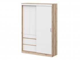 Шкаф-купе (1,5м) Брауни (дуб делано/белый) в Канске - kansk.mebel-nsk.ru | фото
