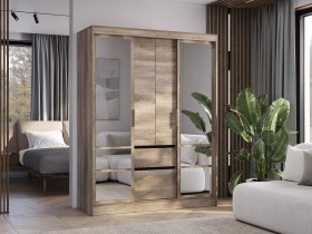 Шкаф-купе ШКК-06 Энигма (венге/дуб каньон) в Канске - kansk.mebel-nsk.ru | фото