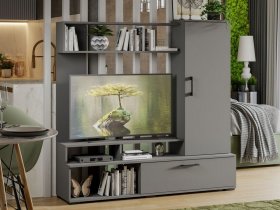 Стенка «Сиена» (графит серый) в Канске - kansk.mebel-nsk.ru | фото