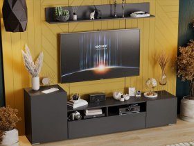 Стенка «Сильвия» (графит серый) в Канске - kansk.mebel-nsk.ru | фото