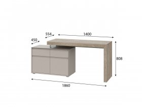 Стол 22 J-КШ Этна (дуб эндгрей/кашемир) в Канске - kansk.mebel-nsk.ru | фото