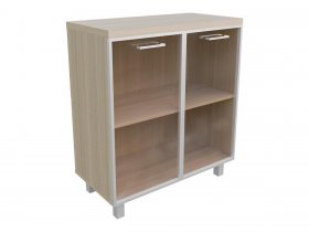 Тумба 2 двери со стеклом (бронза) Президент-ПРО Пр502 в Канске - kansk.mebel-nsk.ru | фото