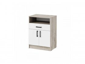 Тумба ТБ-1 Вега (дуб крафт серый/белый) в Канске - kansk.mebel-nsk.ru | фото